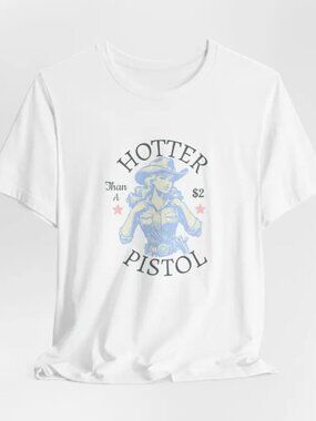 Bella + Canvas "Hotter Than A Pistol" Cowgirl Graphic Tee -XL NEW